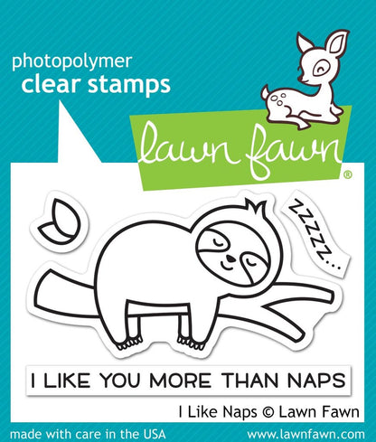 Lawn Fawn - I Like Naps - Clear Stamps 2x3