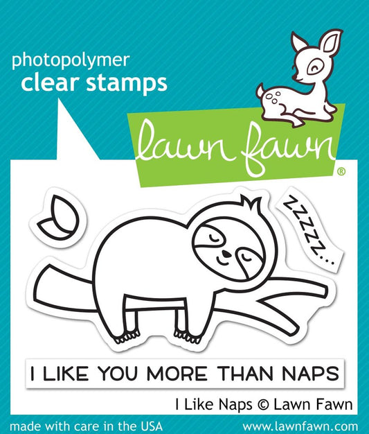 Lawn Fawn - I Like Naps - Clear Stamps 2x3