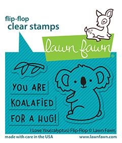 Lawn Fawn - I Love You(calyptus) Flip-Flop - Stempel Set 2x3