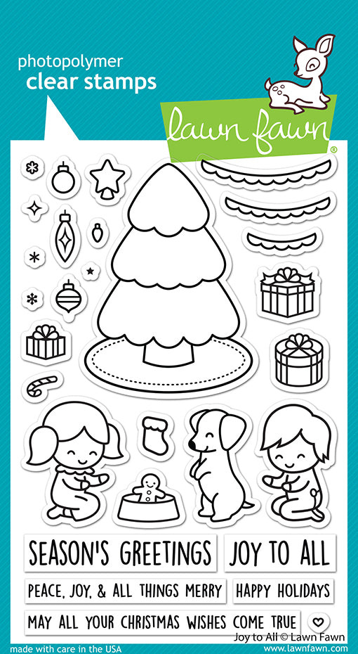 Lawn Fawn - Joy To All - Stempel Set 4x6