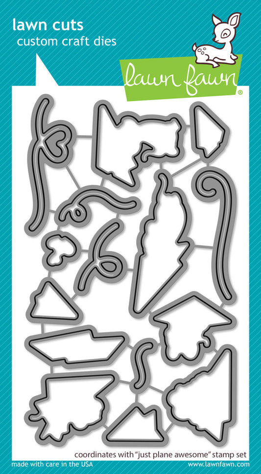  Lawn Fawn - Just Plane awesome - Stanzschablonen bastel-traum.ch