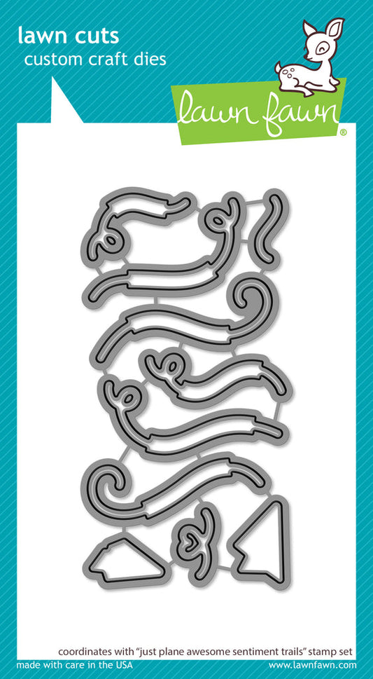 Lawn Fawn - Just Plane awesome Sentiment Trails - Stanzschablonen bastel-traum.ch