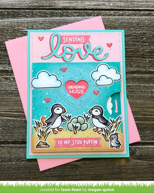 Lawn Fawn just stitching hearts Stanzen