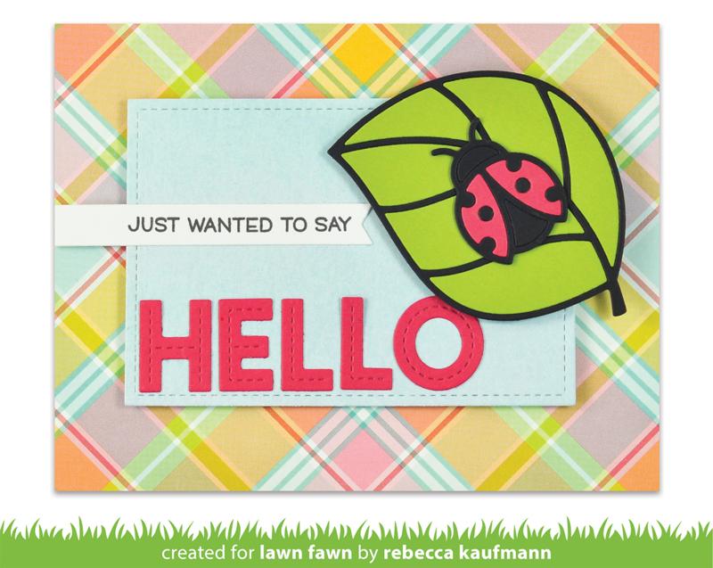 Lawn Fawn - Ladybug and Leaf - Stand Alone Stanze