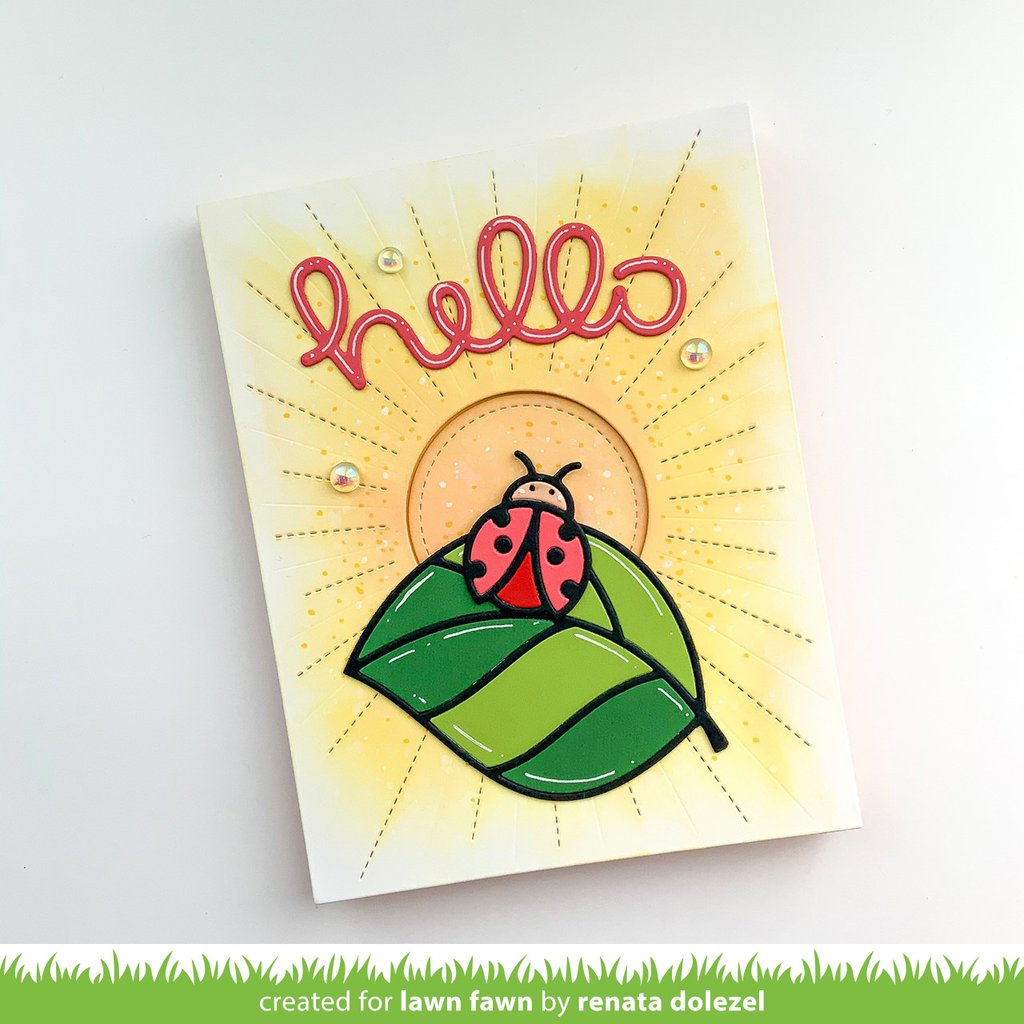 Lawn Fawn - Ladybug and Leaf - Stand Alone Stanze