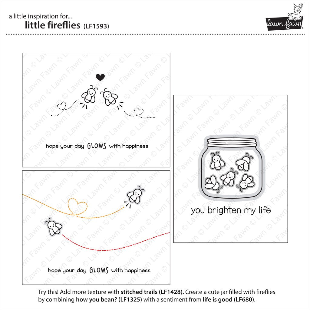 Lawn Fawn - Little Fireflies - Clear Stamps 2x3