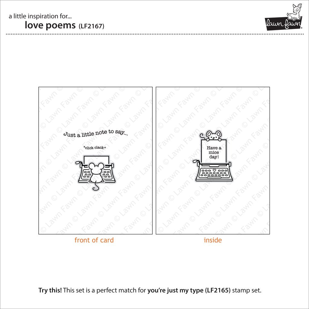 Lawn Fawn - love poems - Clear Stamp 4x6