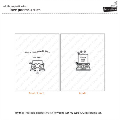 Lawn Fawn - love poems - Clear Stamp 4x6