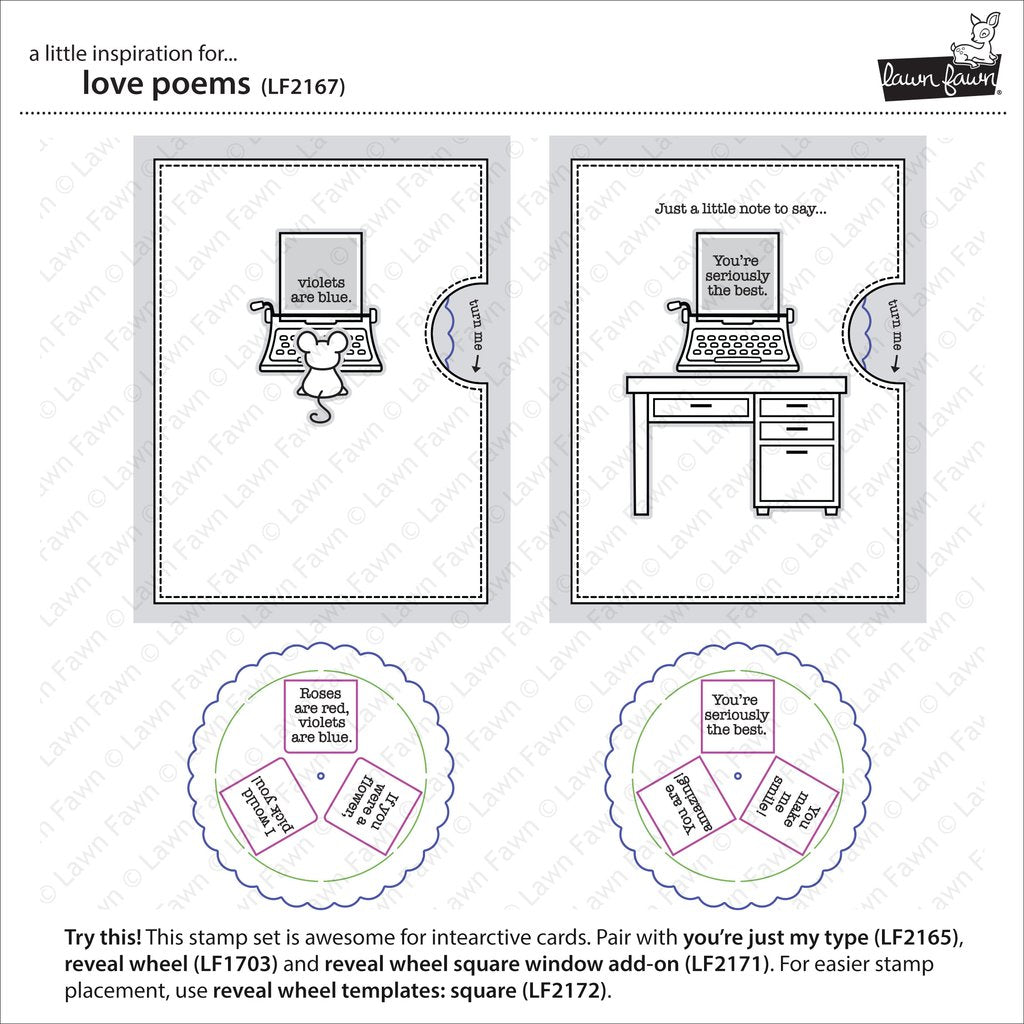 Lawn Fawn - love poems - Clear Stamp 4x6