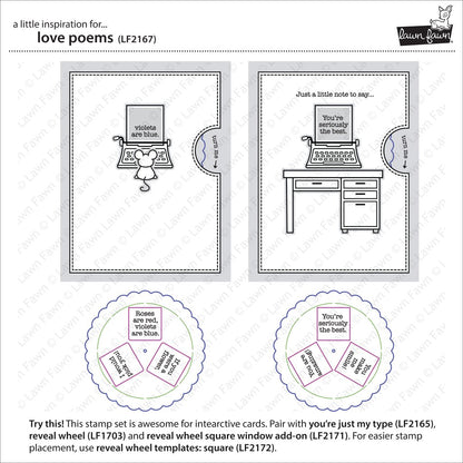 Lawn Fawn - love poems - Clear Stamp 4x6