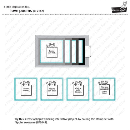 Lawn Fawn - love poems - Clear Stamp 4x6