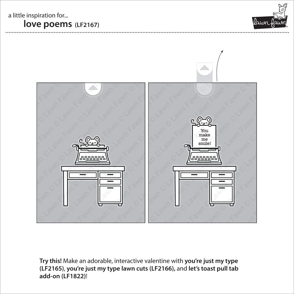 Lawn Fawn - love poems - Clear Stamp 4x6