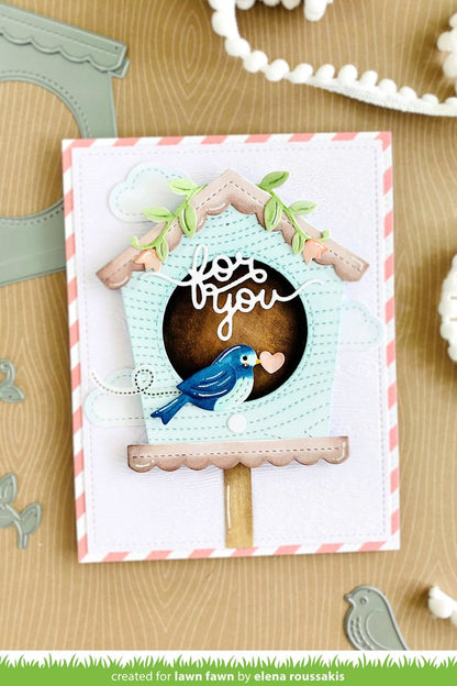 Lawn Fawn - Magic Iris Birdhouse Add-on - Stand alone Stanze