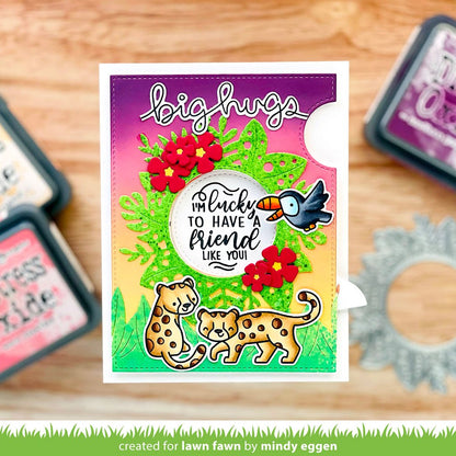 Lawn Fawn - Magic Iris Tropical Leaves Add On - Stand Alone Stanzen