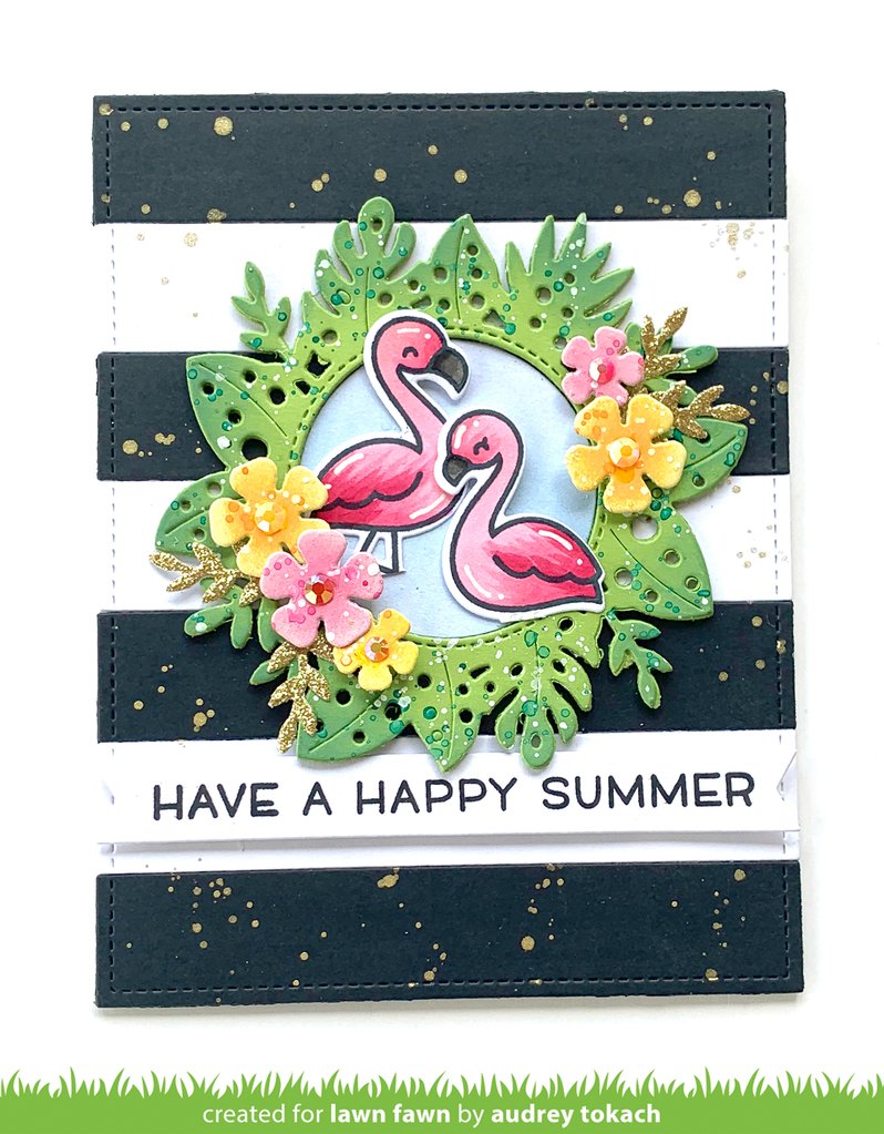 Lawn Fawn - Magic Iris Tropical Leaves Add On - Stand Alone Stanzen