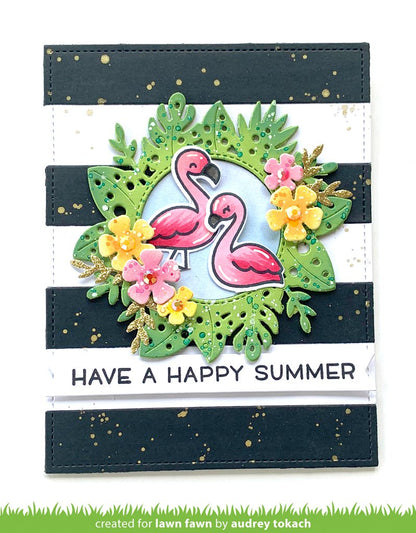 Lawn Fawn - Magic Iris Tropical Leaves Add On - Stand Alone Stanzen