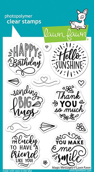 Lawn Fawn - Magic Messages - Clear Stamp Set 4x6