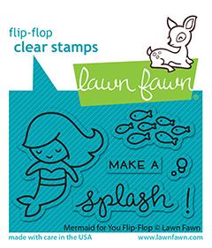 Lawn Fawn - Mermaid For You Flip-Flop - Clear Stamps 2x3