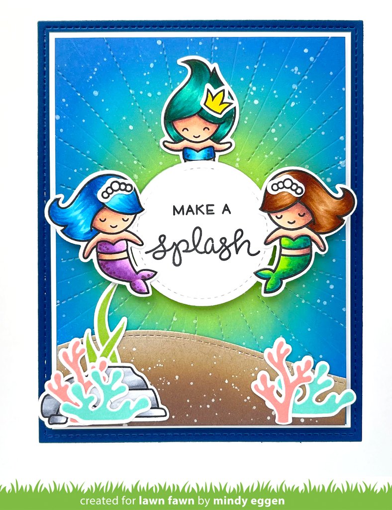 Lawn Fawn - Mermaid For You Flip-Flop - Clear Stamps 2x3