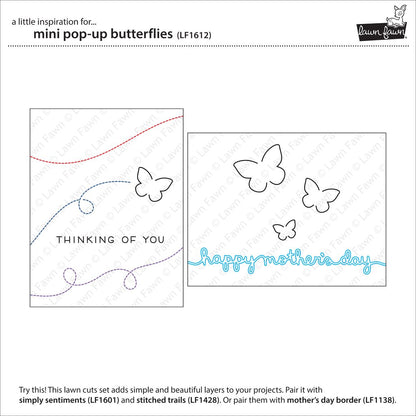 Lawn Fawn - Mini Pop-Up Butterflies - Stanze