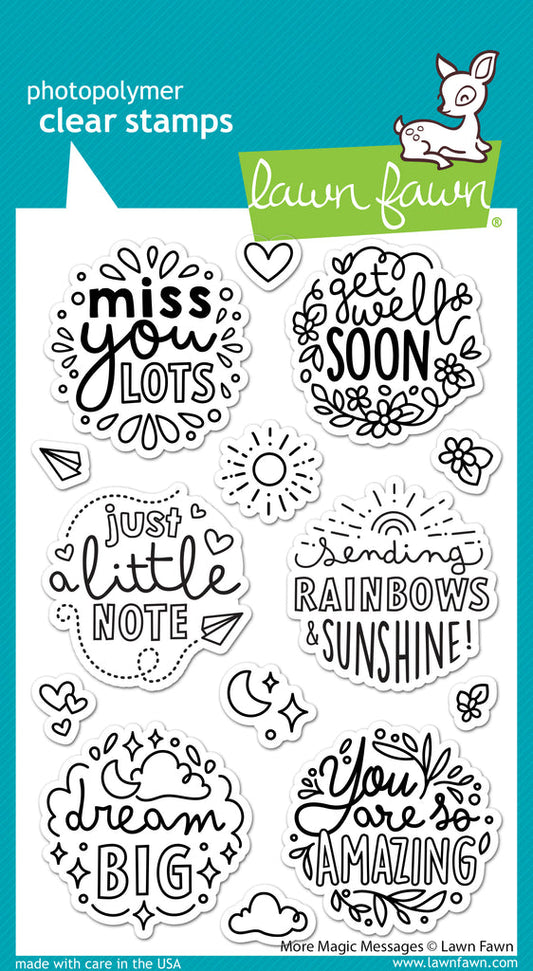 Lawn Fawn - More Magic Messages - Clear Stamp Set 4x6 bastel-traum.ch