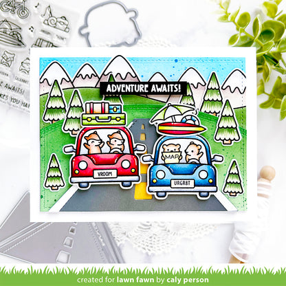 Lawn Fawn - On the road - Stand alone Stanzschablone