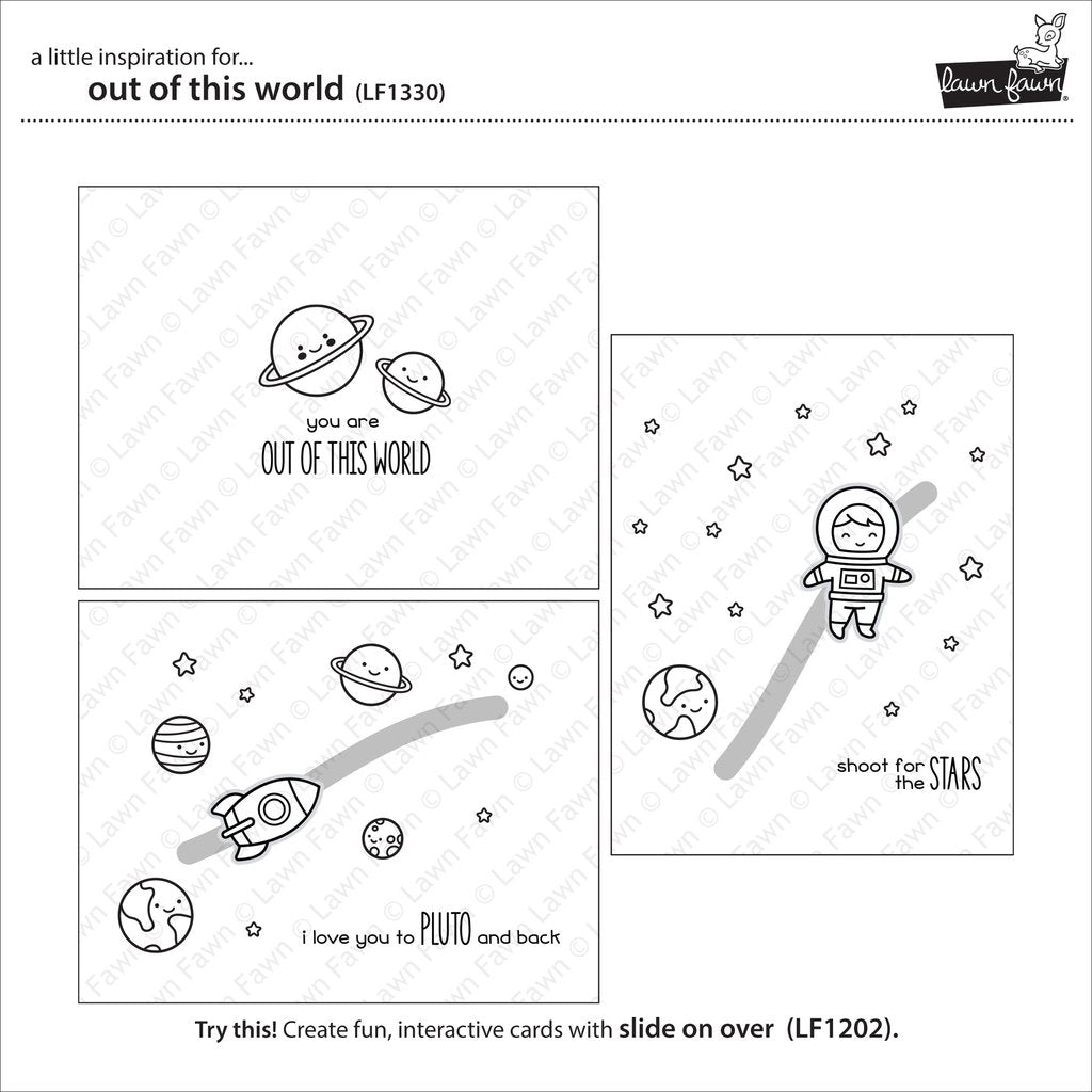 Lawn Fawn - Out Of This World - Clear Stamp 4x6