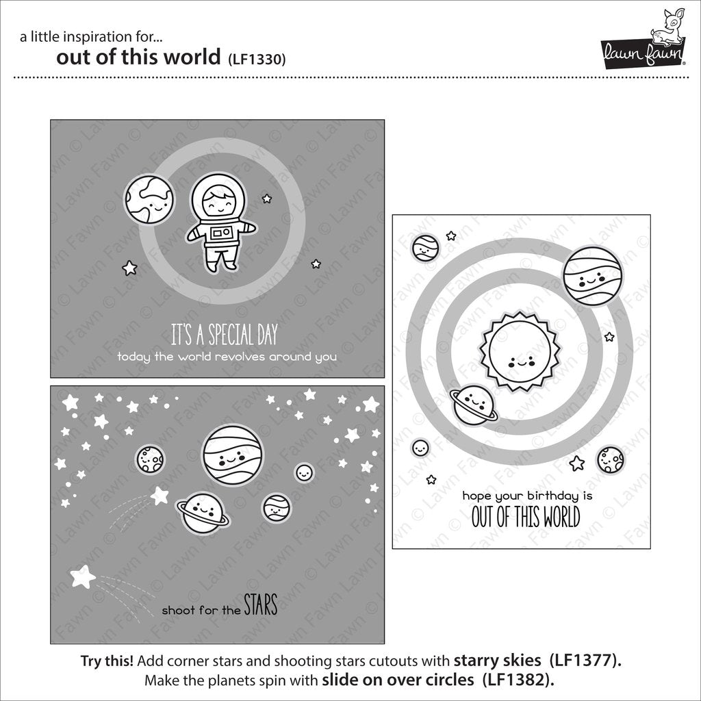 Lawn Fawn - Out Of This World - Clear Stamp 4x6