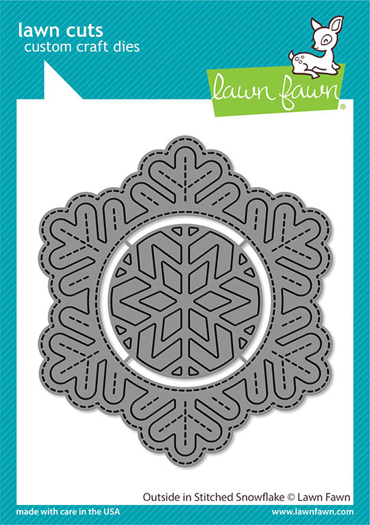 Lawn Fawn - Outside In Stitched snowflake - Stand Alone Stanze
