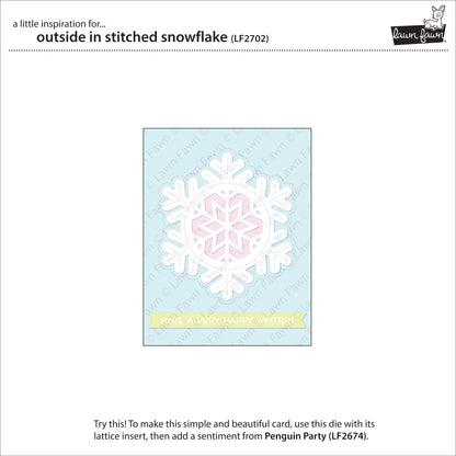 Lawn Fawn - Outside In Stitched snowflake - Stand Alone Stanze