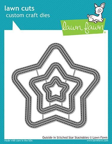Lawn Fawn - Outside in Stitched Star Stackables - Stanze