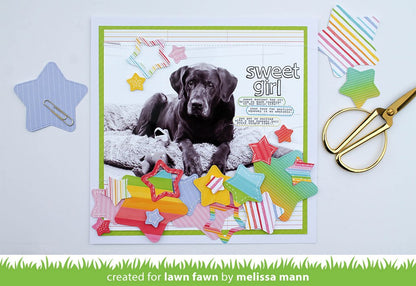 Lawn Fawn - Outside in Stitched Star Stackables - Stanze