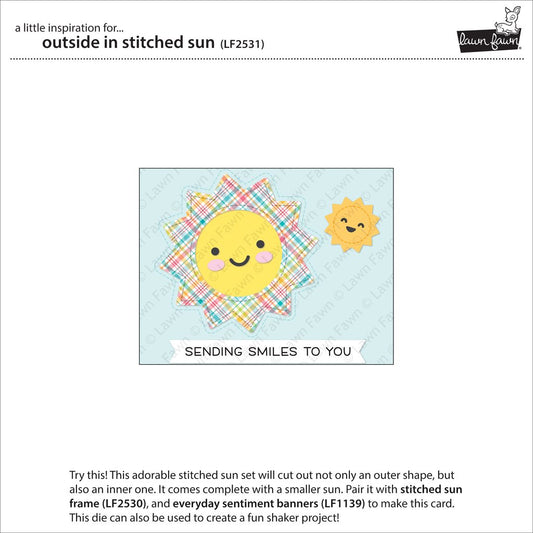 Lawn Fawn - Outside In Stitched Sun - Stand Alone Stanze