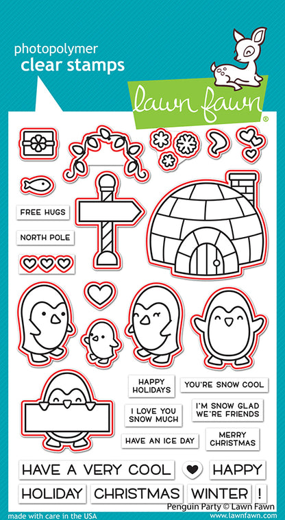 Lawn Fawn - Penguin Party - Stanze