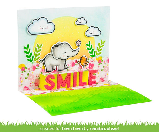 Lawn Fawn - Pop-Up Smile - Stand Alone Stanze