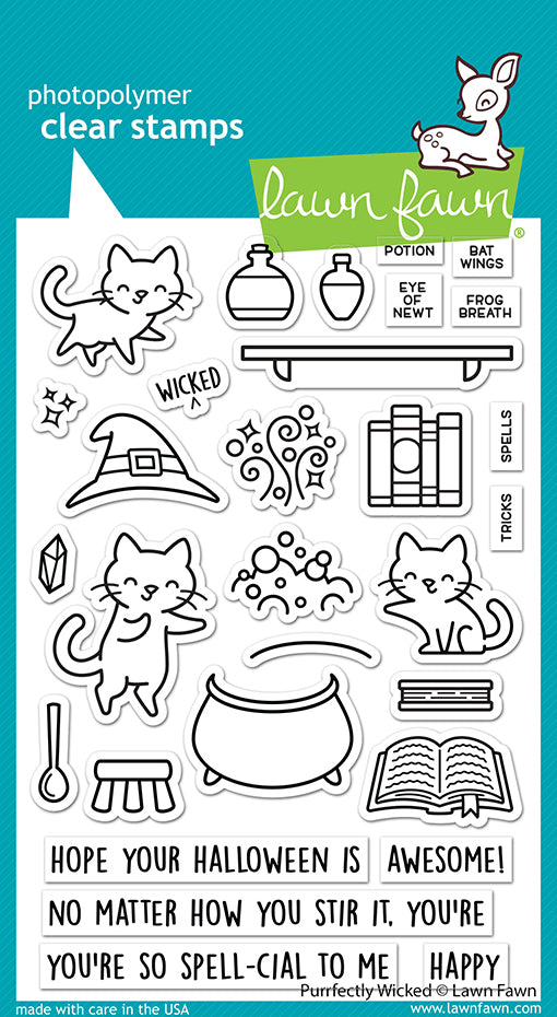 Lawn Fawn - Purrfectly Wicked - Clear Stamps 4x6