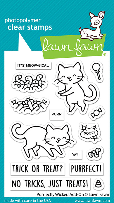 Lawn Fawn - Purrfectly Wicked Add-On - Clear Stamp 3x4