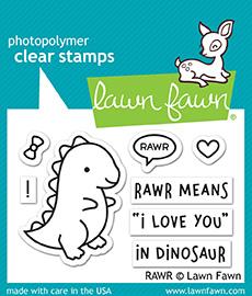 Lawn Fawn - RAWR - Clear Stamps 2x3