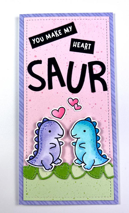 Lawn Fawn - RAWR Flip-Flop - Clear Stamps 2x3