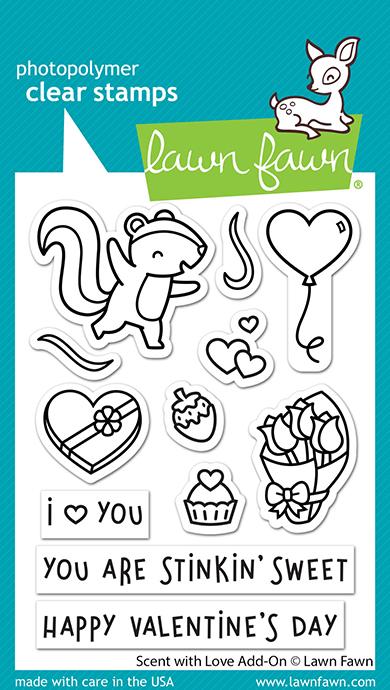 Lawn Fawn - Scent with love Add-on - Clear Stamp 3x4