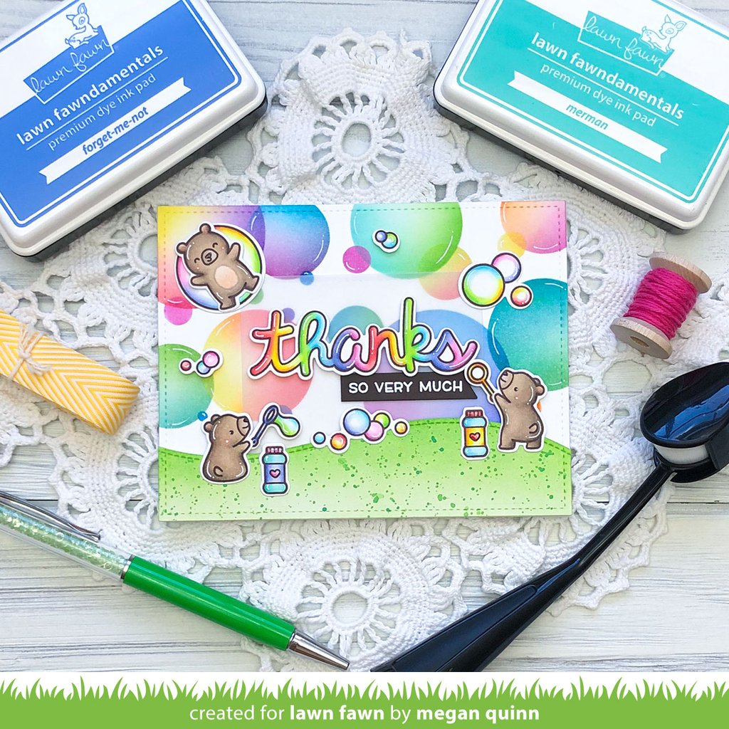 Lawn Fawn - Scripty Bubble Sentiments - Clear Stamp Set 4x6