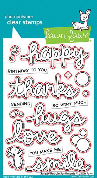Lawn Fawn - Scripty Bubble Sentiments - Stanze