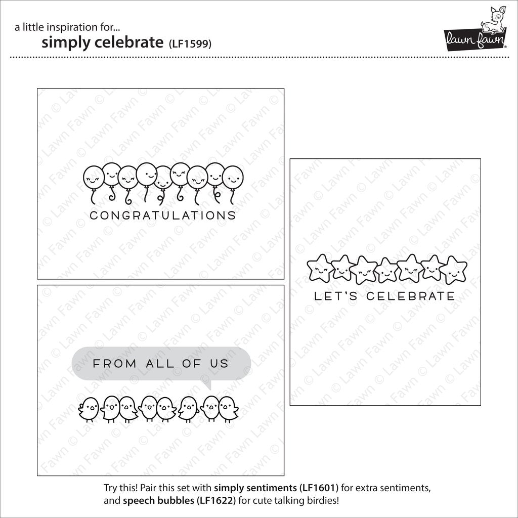 Lawn Fawn - Simply Celebrate - Clear Stamps 4x6