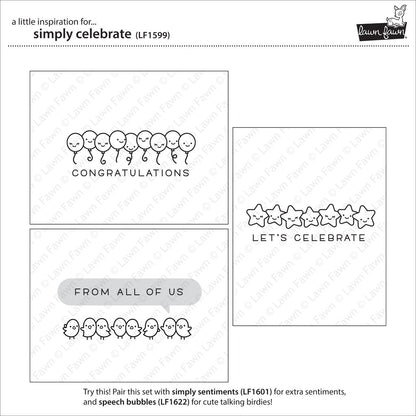 Lawn Fawn - Simply Celebrate - Clear Stamps 4x6