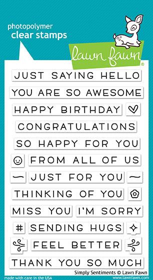 Lawn Fawn - Simply Sentiments - Clear Stamps 4x6