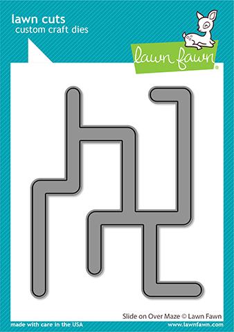 Lawn Fawn - slide on over maze - Stanzen