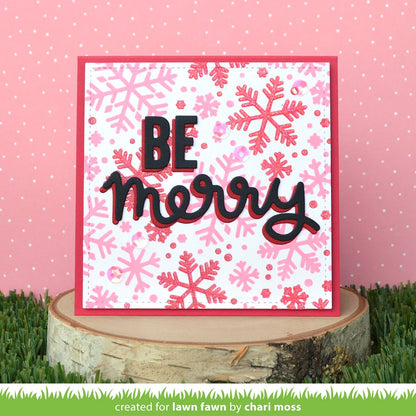 Lawn Fawn Snowflake Background Layerset mit 2 Schablonen