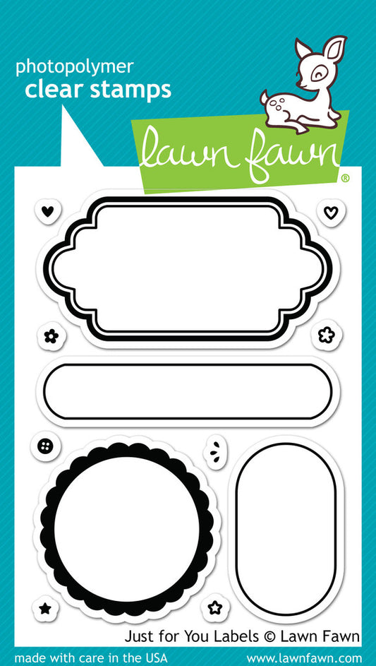 Lawn Fawn - Stempelset 3x4" - Just For You Labels