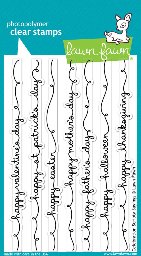 Lawn Fawn - Stempelset 4x6" - Celebration Scripty Sayings