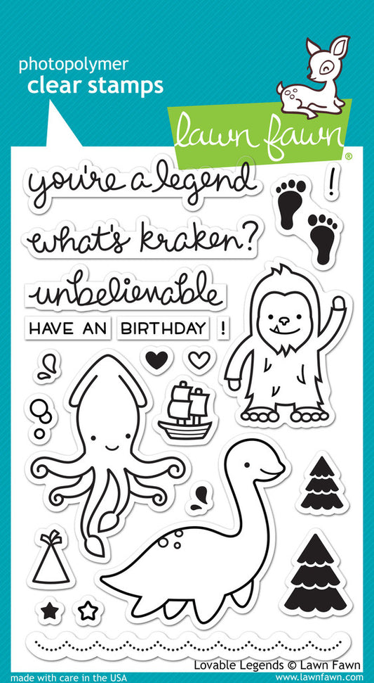 Lawn Fawn - Stempelset 4x6" - Lovable Legends